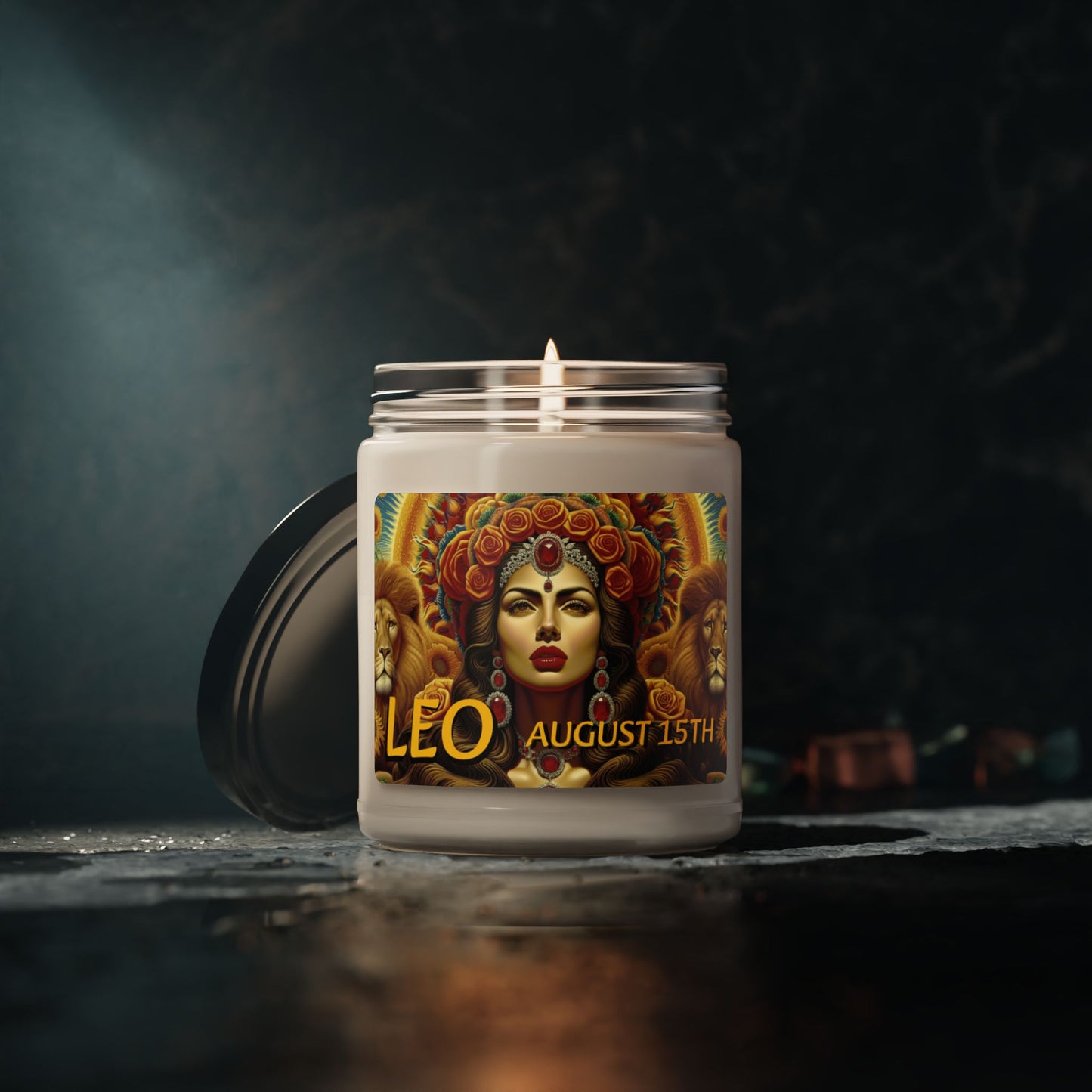 Leo Birthdate - Custom Scented Soy Candle, 9oz