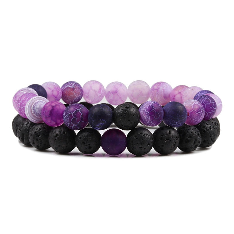 Natural Stone Beaded Bracelet Set