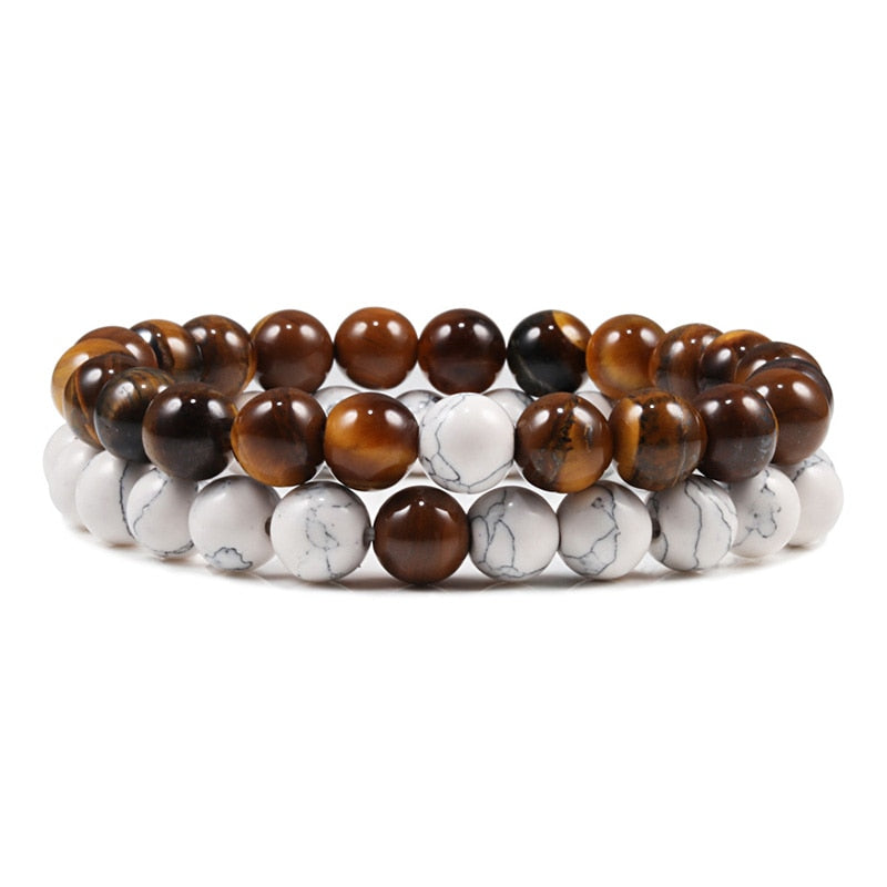 Natural Stone Beaded Bracelet Set