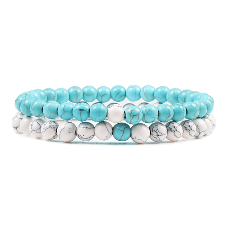 Natural Stone Beaded Bracelet Set