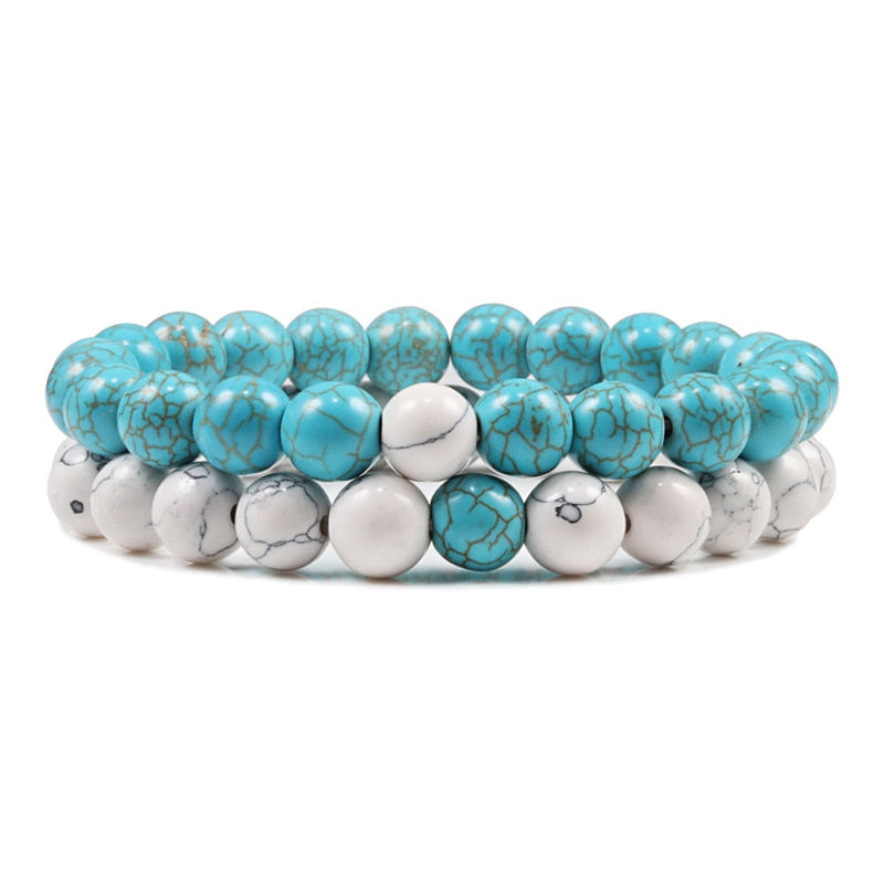 Natural Stone Beaded Bracelet Set