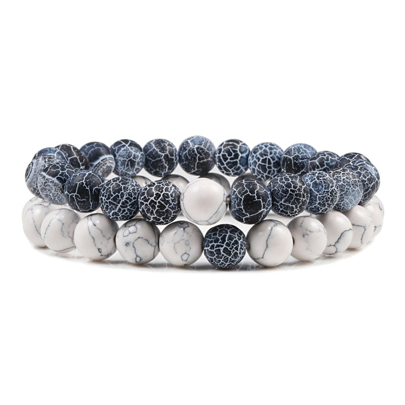 Natural Stone Beaded Bracelet Set