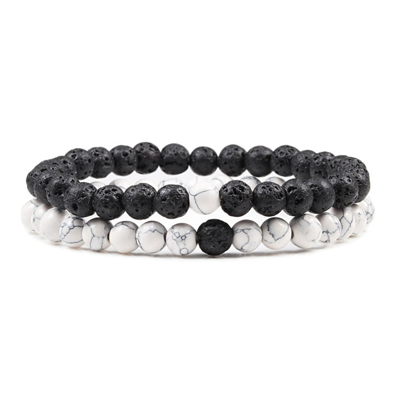 Natural Stone Beaded Bracelet Set
