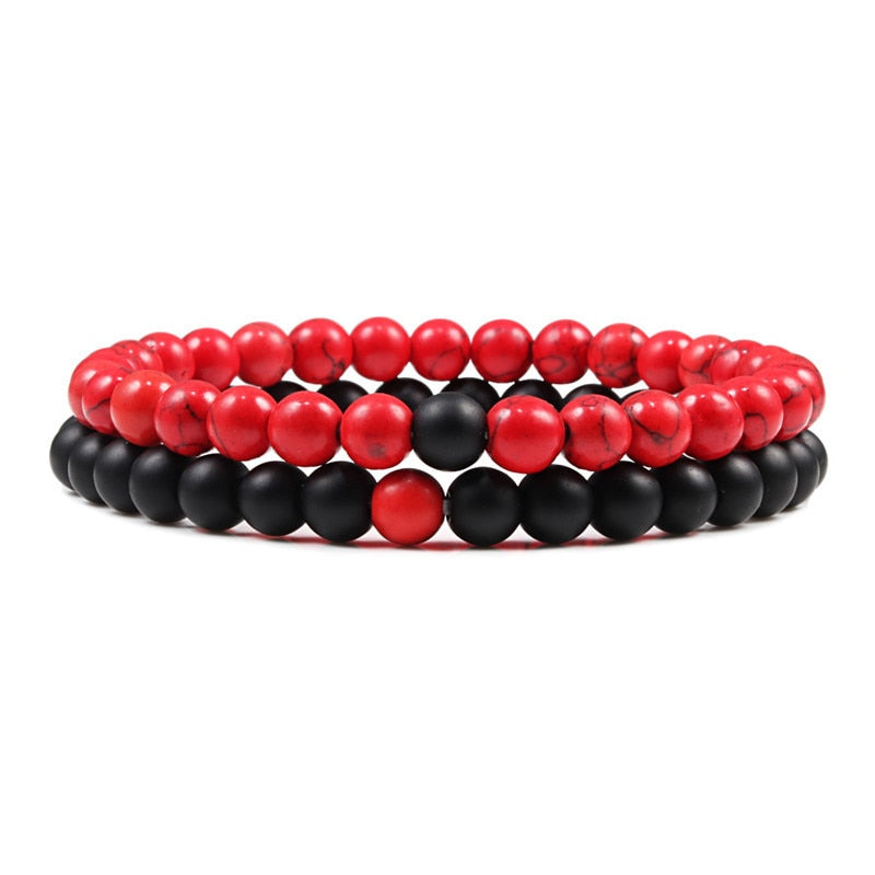 Natural Stone Beaded Bracelet Set