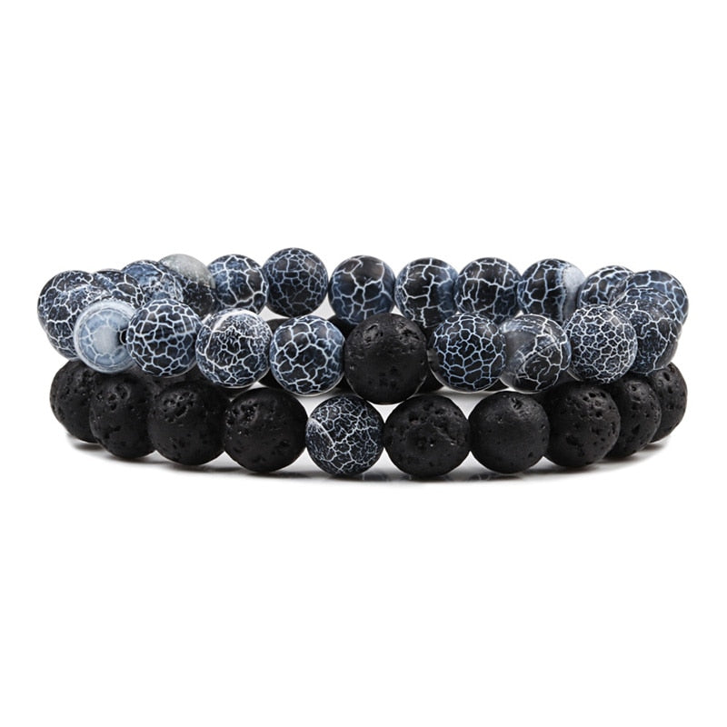 Natural Stone Beaded Bracelet Set