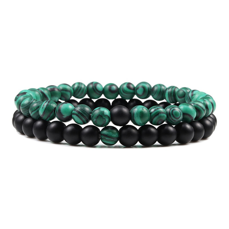 Natural Stone Beaded Bracelet Set