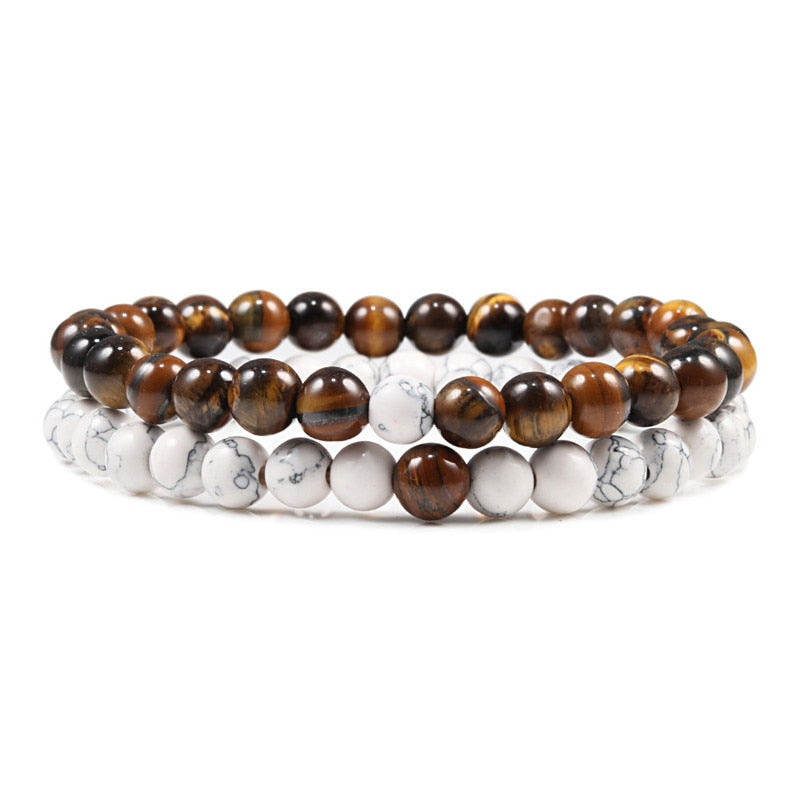 Natural Stone Beaded Bracelet Set