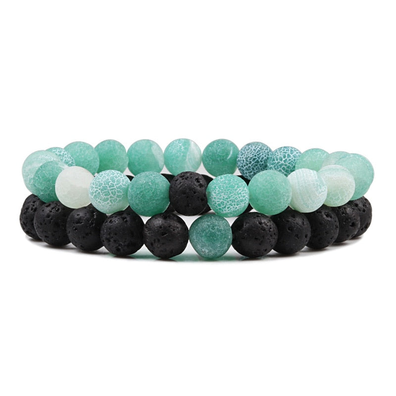 Natural Stone Beaded Bracelet Set