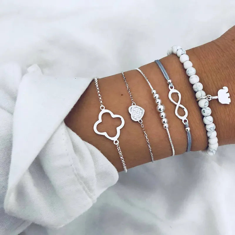 Boho Geometric Bracelet & Bangle Set