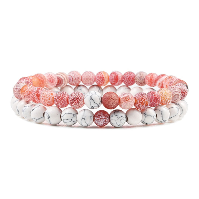 Natural Stone Beaded Bracelet Set
