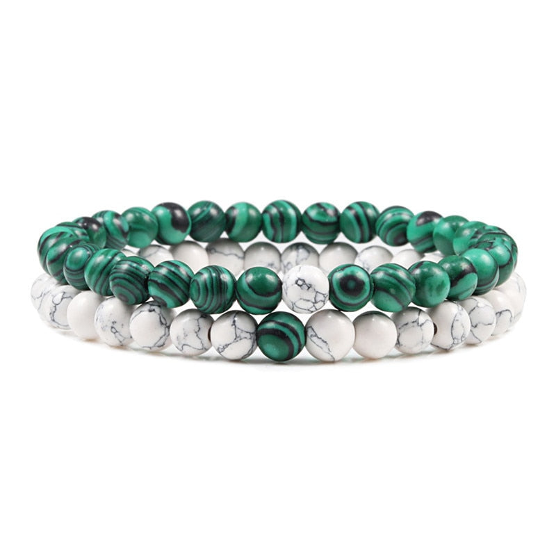 Natural Stone Beaded Bracelet Set