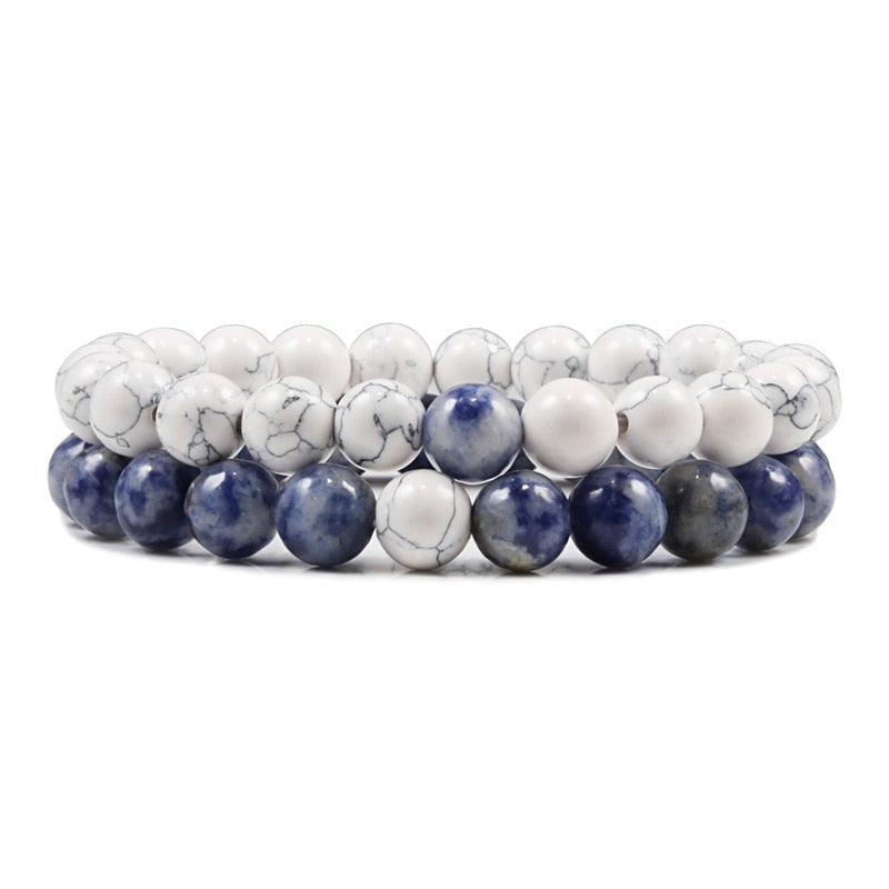 Natural Stone Beaded Bracelet Set