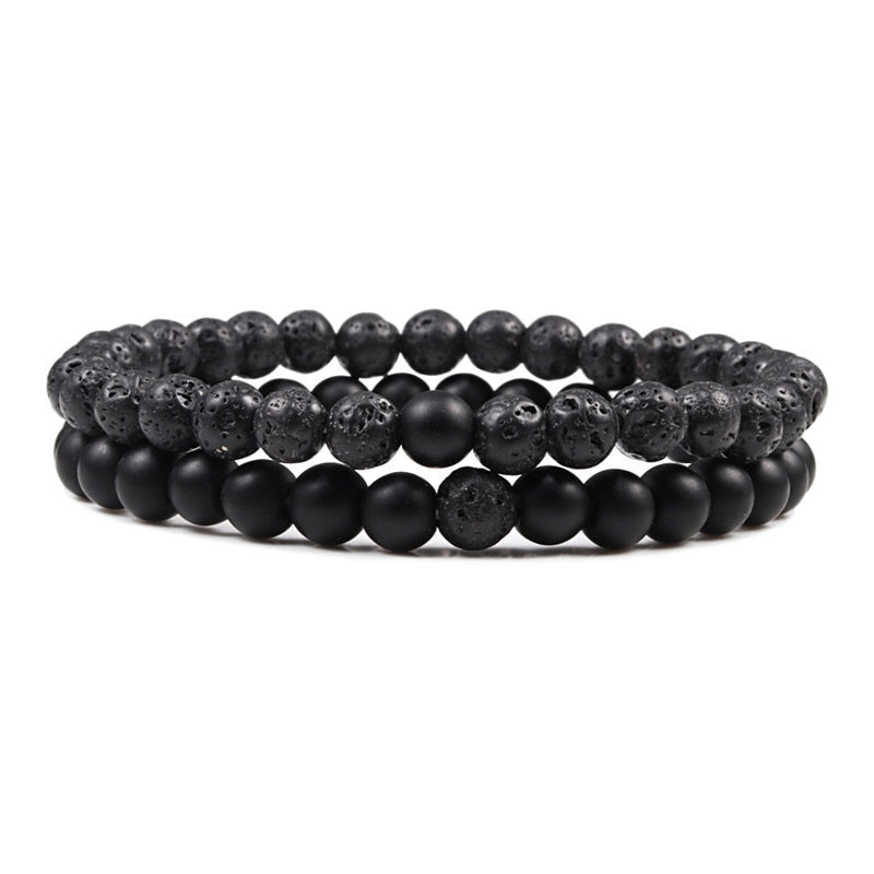 Natural Stone Beaded Bracelet Set