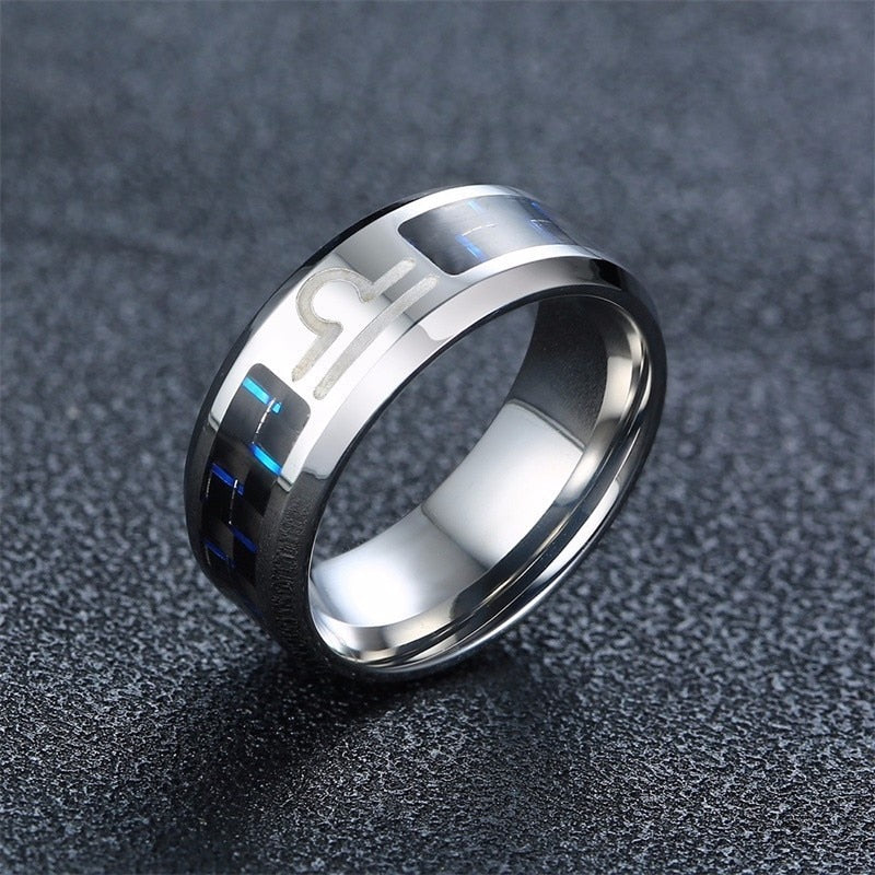 Zodiac Stainless Steel Ring