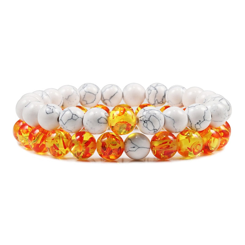 Natural Stone Beaded Bracelet Set