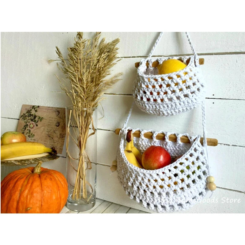 Hanging Macrame Fruit Basket
