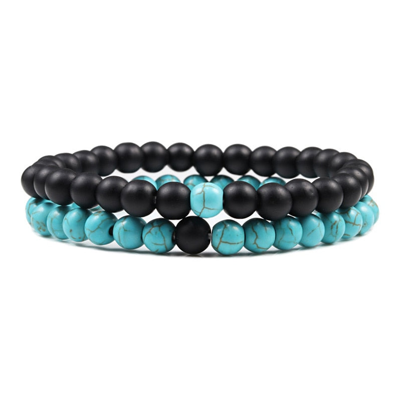 Natural Stone Beaded Bracelet Set