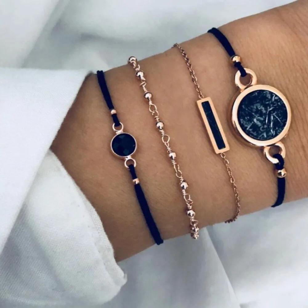 Boho Geometric Bracelet & Bangle Set