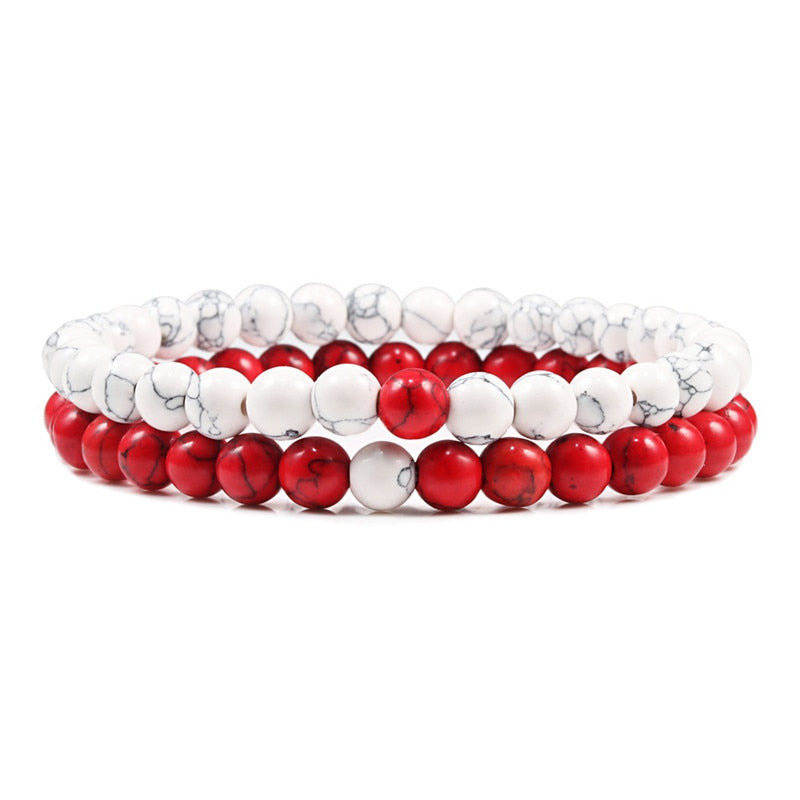 Natural Stone Beaded Bracelet Set