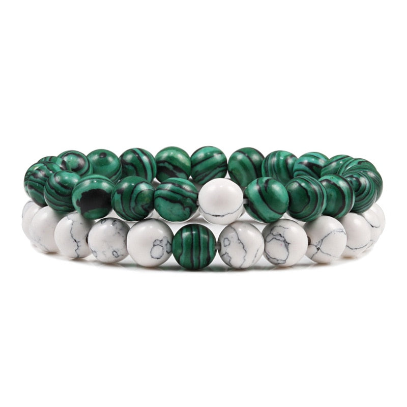 Natural Stone Beaded Bracelet Set