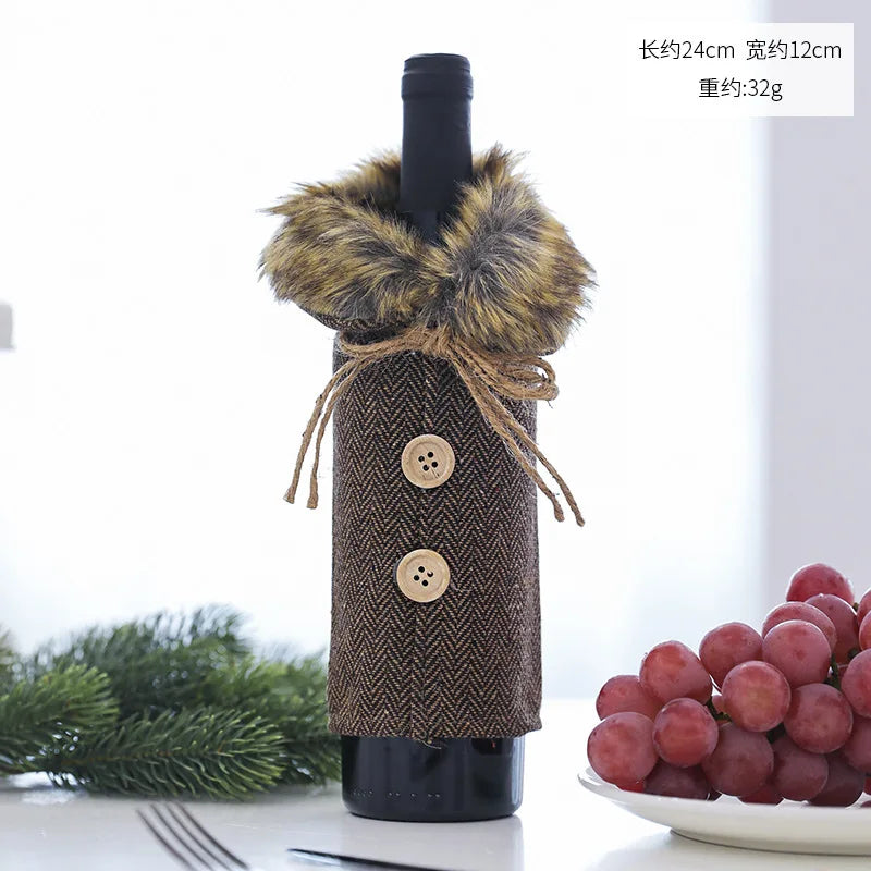 Cute Christmas Wine Bottle Covers