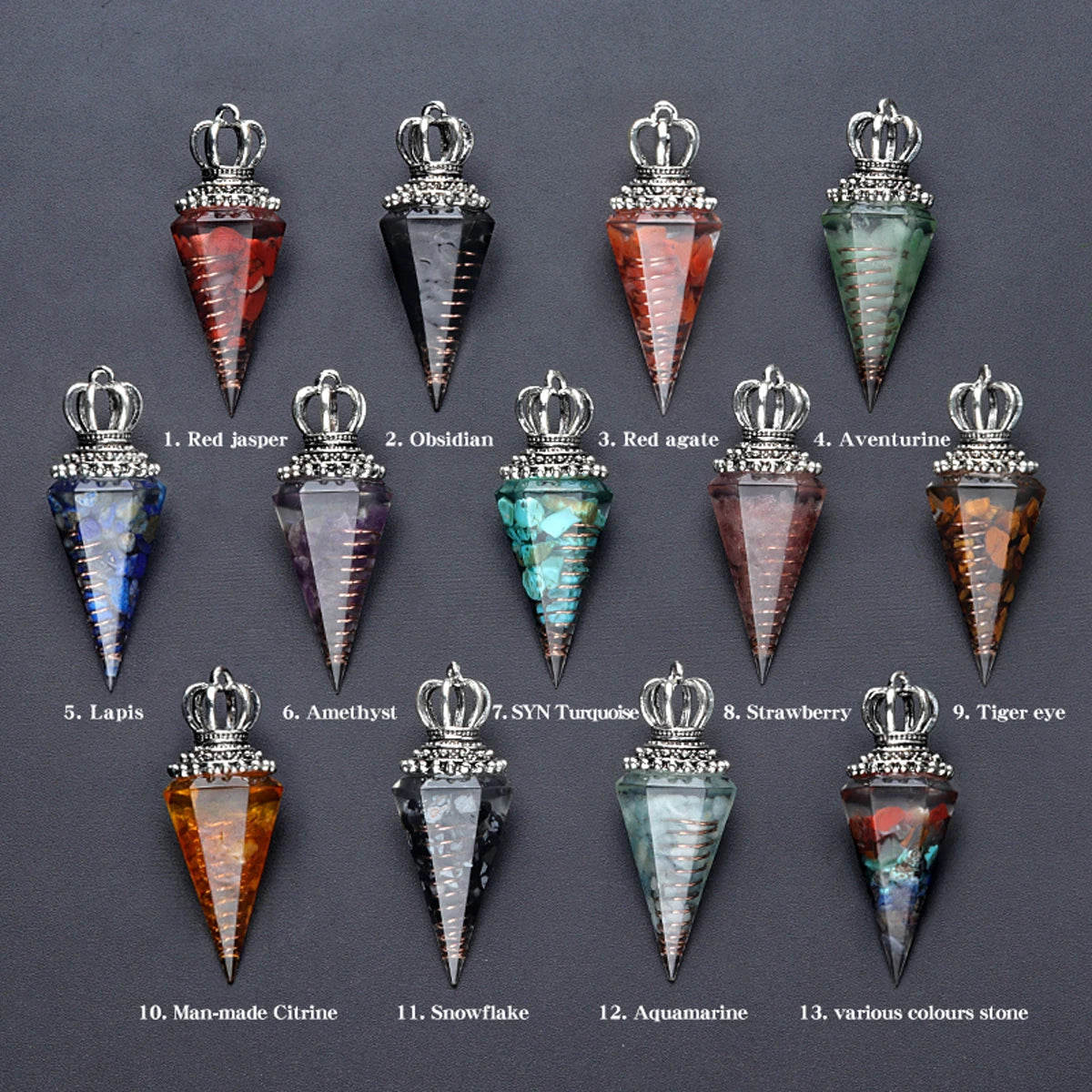 Energy Healing Chakra Orgone Pendulum