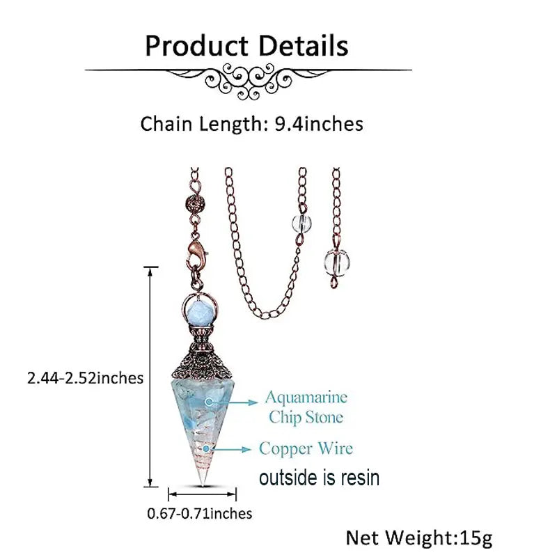 Chakra Healing Stone Crystal Pendulums
