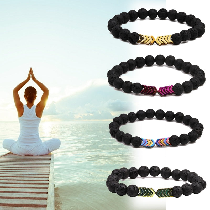 Sacred Arrow Lava Stone Diffuser Bracelet