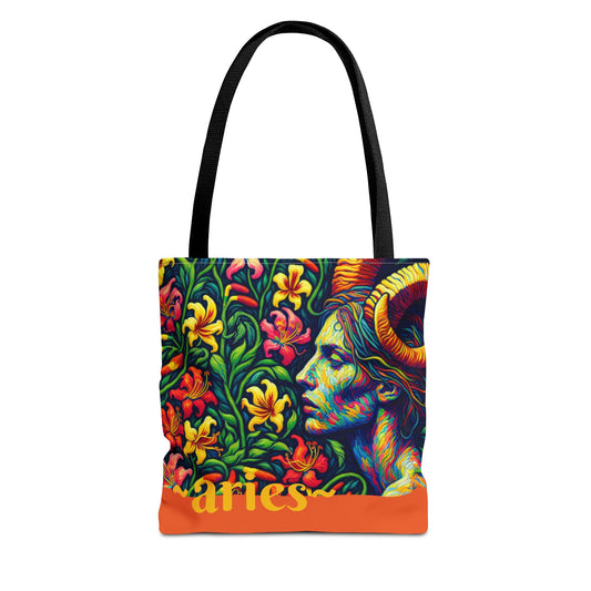 ARIES Artful Art Gifted Yoga Weekender Bag Aries Personal Tote Bag Personal-Tote-Gift Astrology Gifte d for Aries Birthday Tote Bag