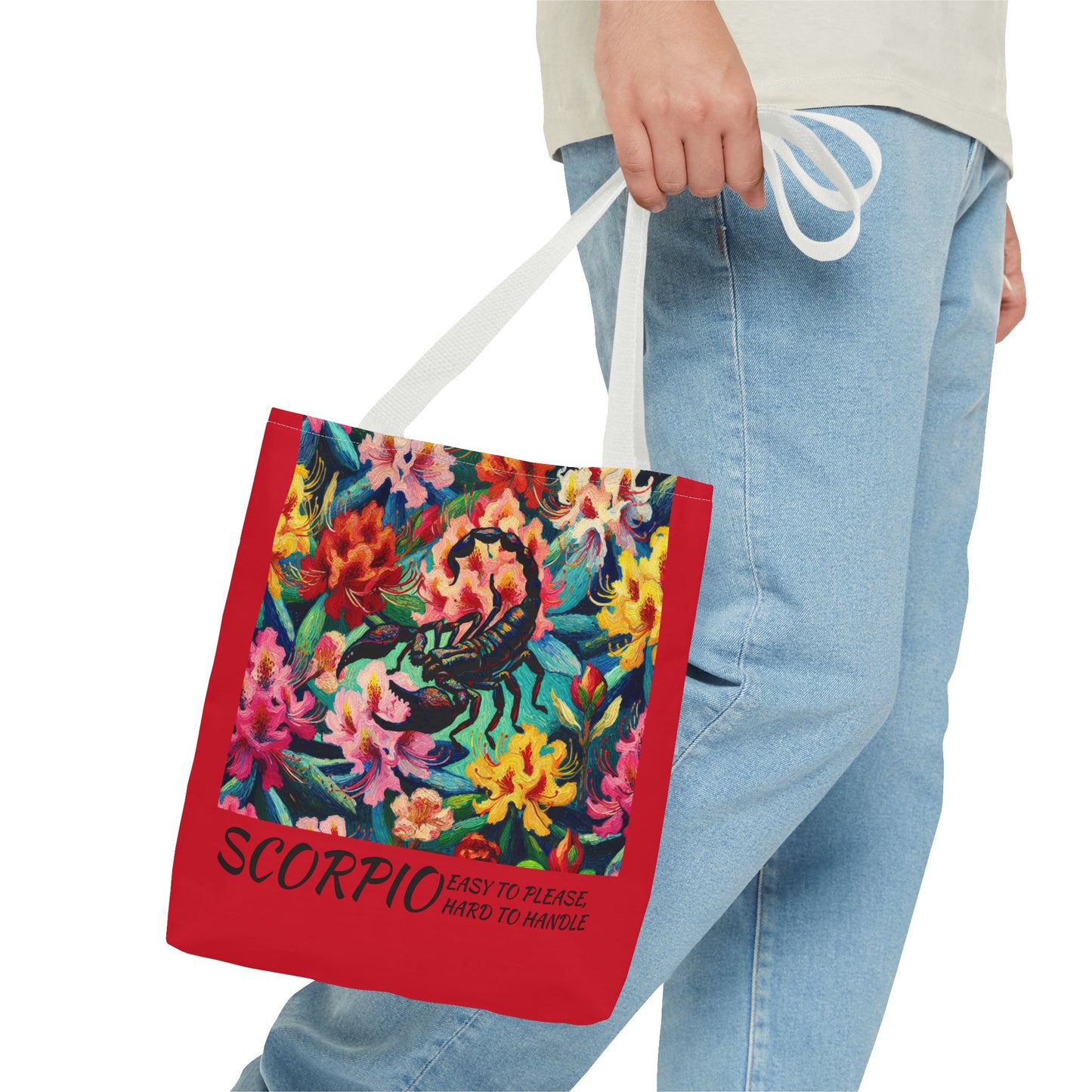 SCORPIO Geranium Art Gifted Yoga Weekender Bag Scorpio Personal Weekender Tote Bag Personal-Tote-Gift Astrology Gifte d for Scorpio Birthday