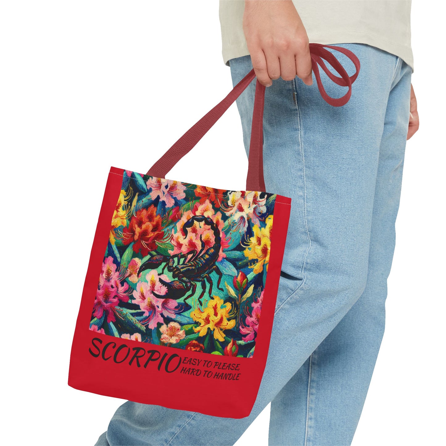 SCORPIO Geranium Art Gifted Yoga Weekender Bag Scorpio Personal Weekender Tote Bag Personal-Tote-Gift Astrology Gifte d for Scorpio Birthday