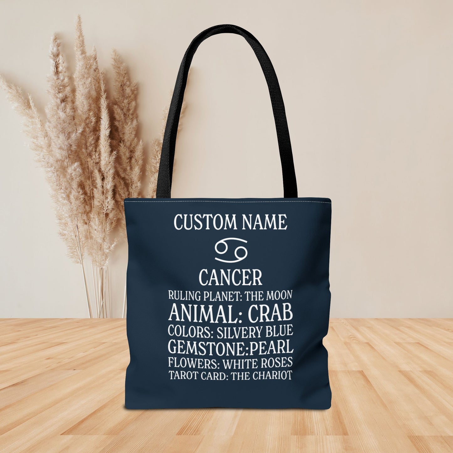 CANCER Tote Bag with Custom Name