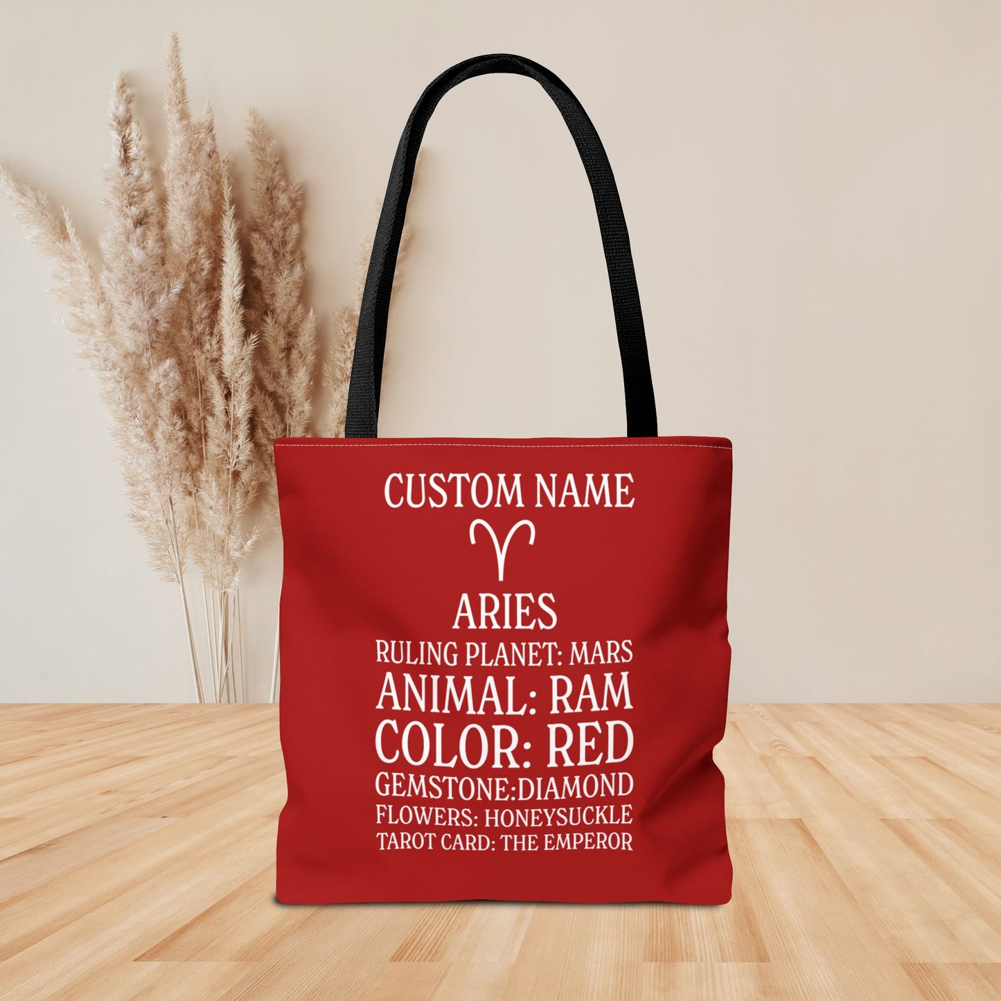 ARIES Tote Bag with Custom Name