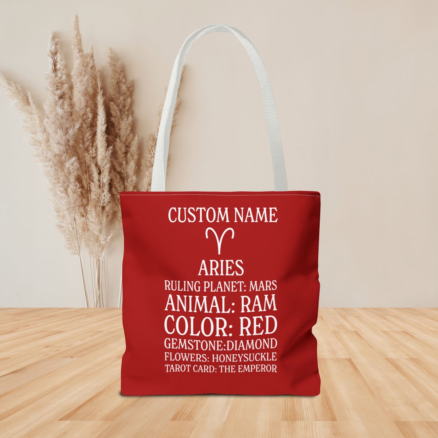 ARIES Tote Bag with Custom Name