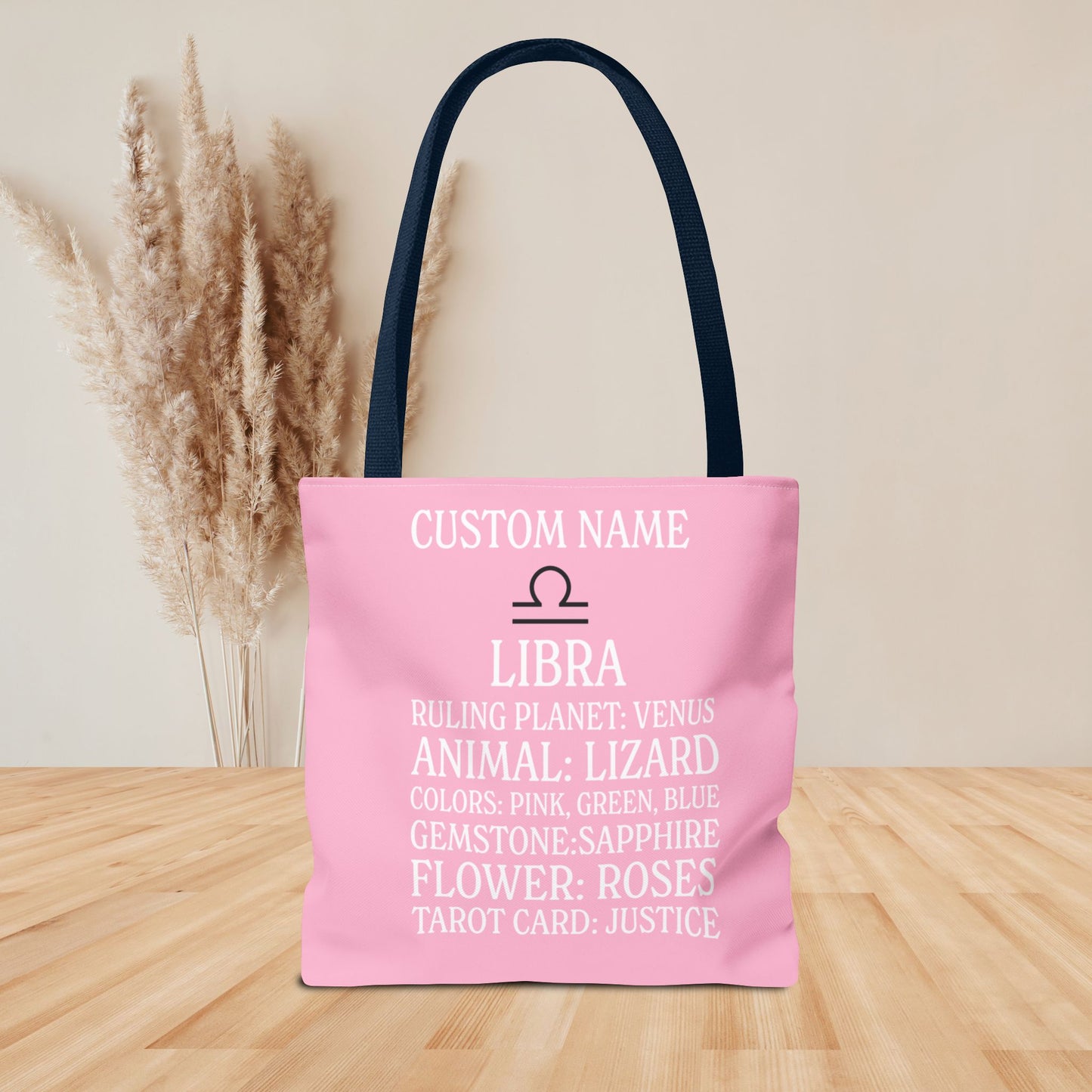 LIBRA Tote Bag with Custom Name