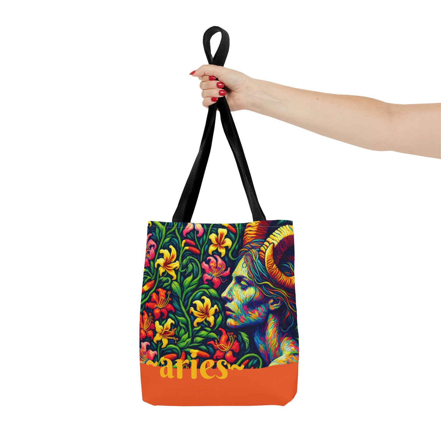 ARIES Artful Art Gifted Yoga Weekender Bag Aries Personal Tote Bag Personal-Tote-Gift Astrology Gifte d for Aries Birthday Tote Bag