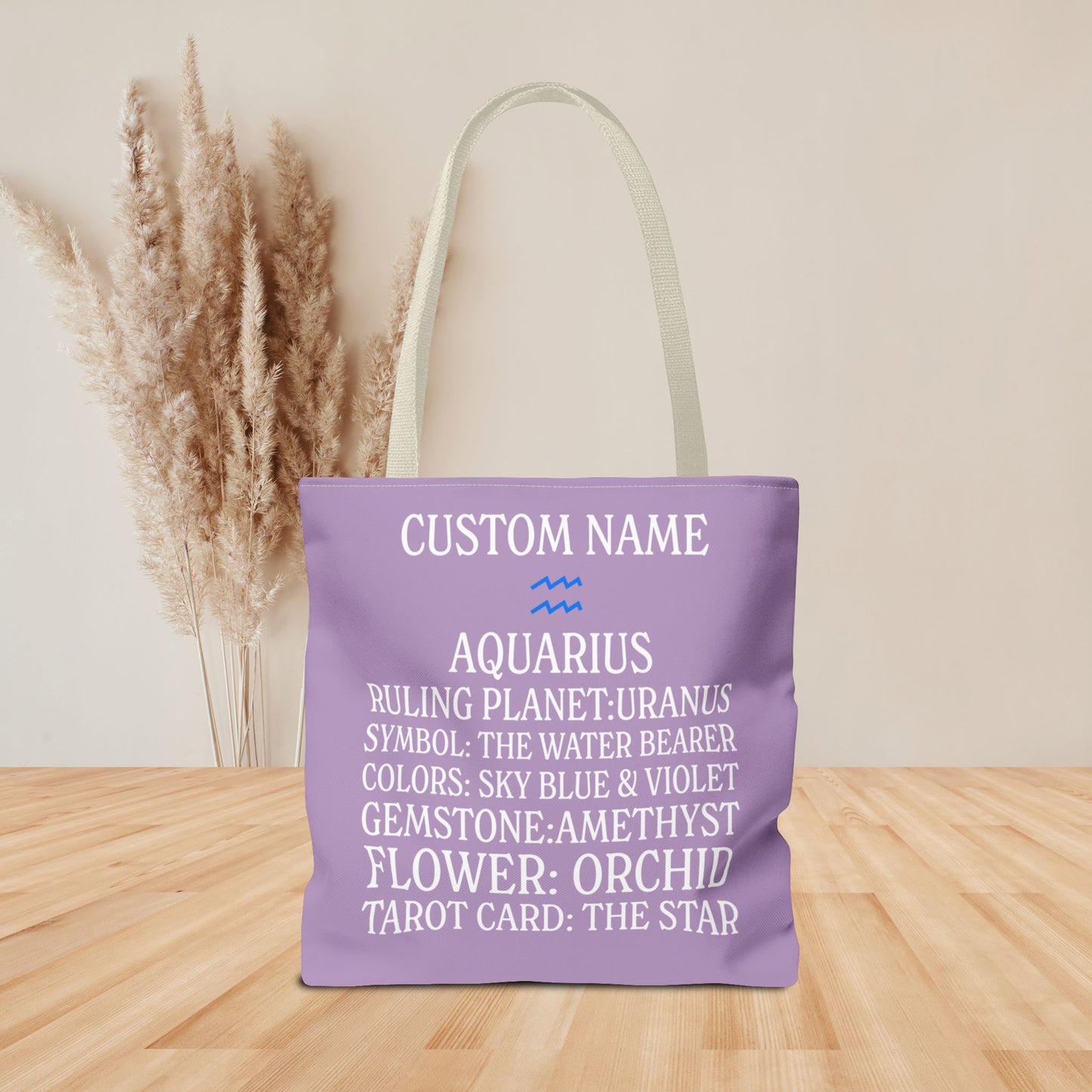 Custom Name Aquarius Tote Bag