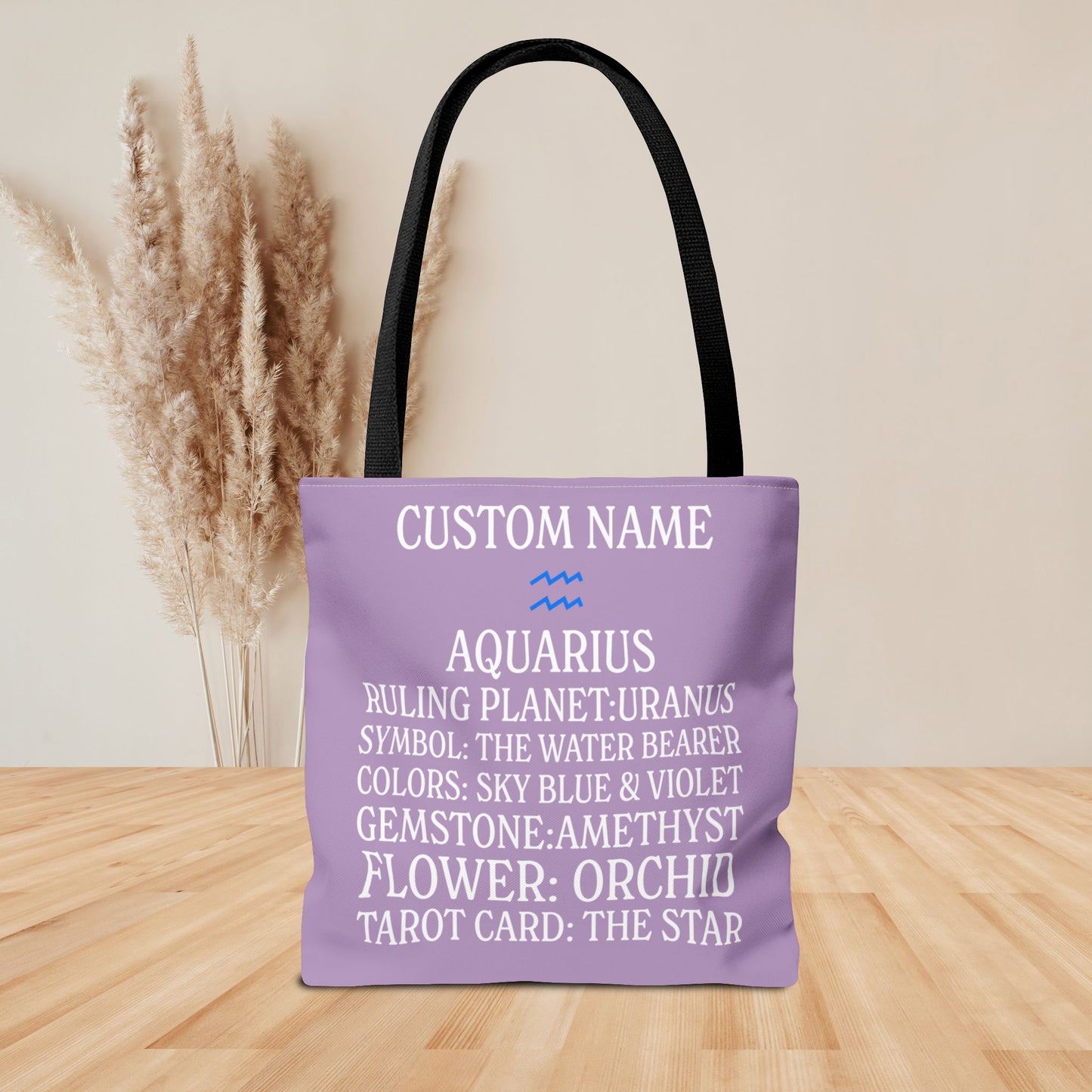 Custom Name Aquarius Tote Bag