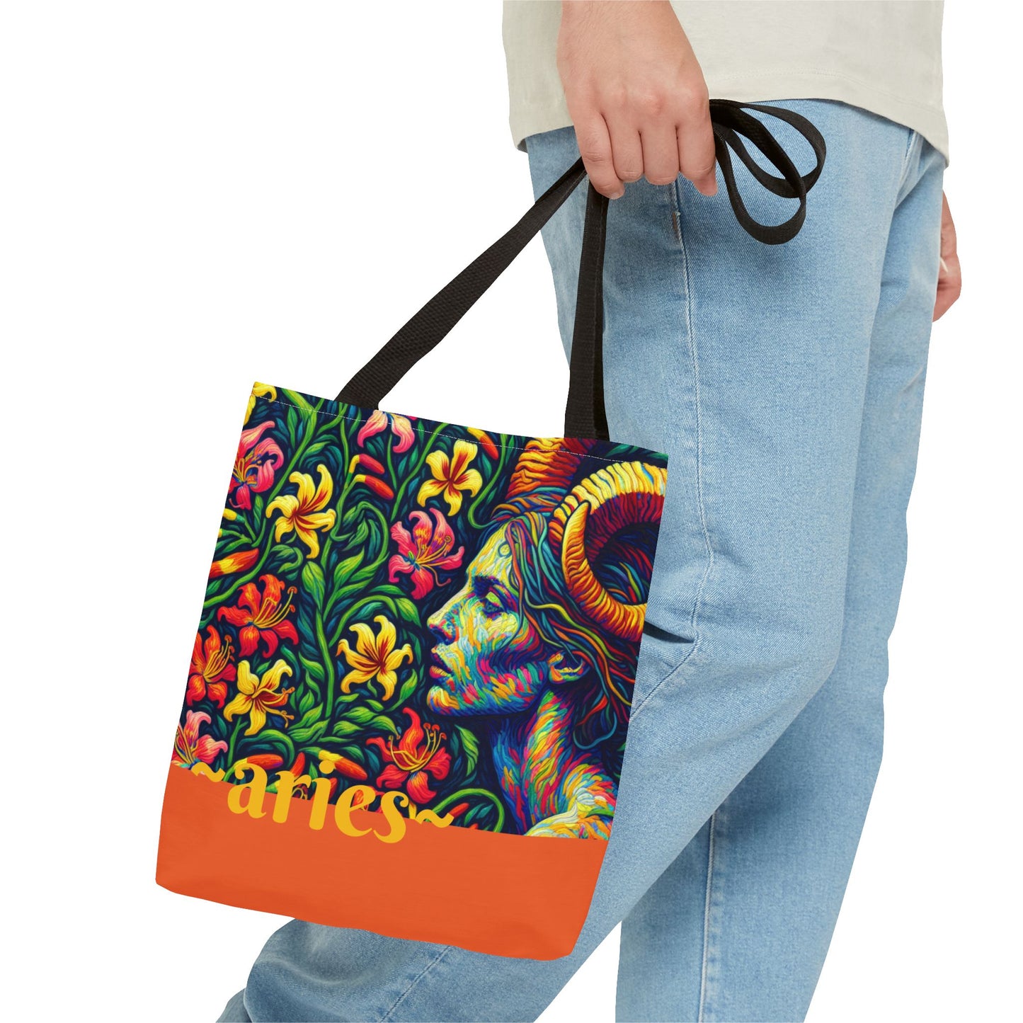 ARIES Artful Art Gifted Yoga Weekender Bag Aries Personal Tote Bag Personal-Tote-Gift Astrology Gifte d for Aries Birthday Tote Bag