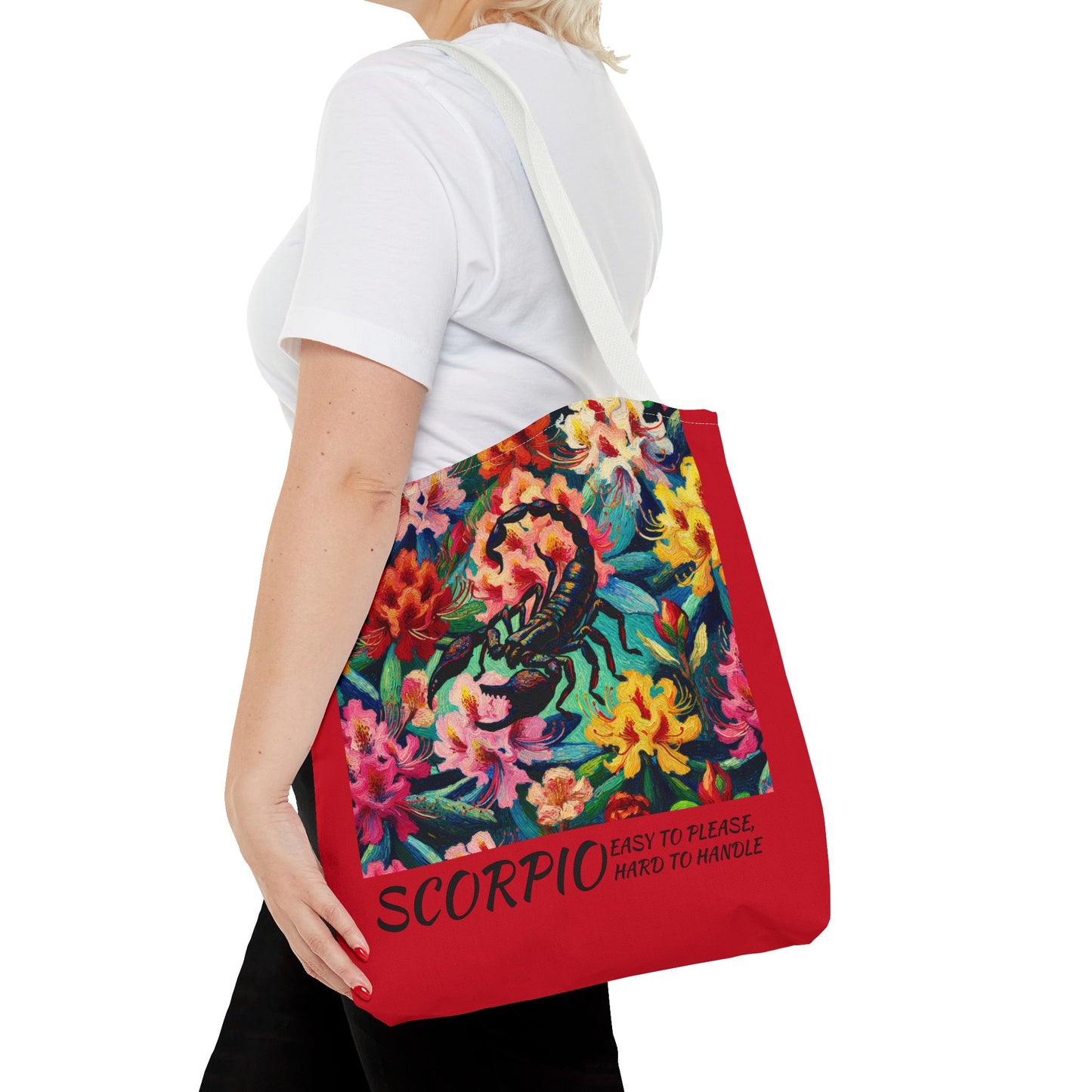 SCORPIO Geranium Art Gifted Yoga Weekender Bag Scorpio Personal Weekender Tote Bag Personal-Tote-Gift Astrology Gifte d for Scorpio Birthday