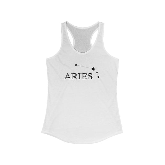 Aries Constellation White or Grey Women's Ideal Racerback Tank