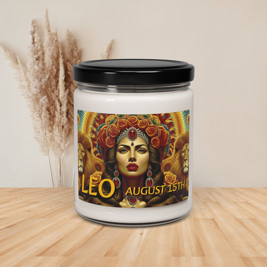 Leo Birthdate - Custom Scented Soy Candle, 9oz