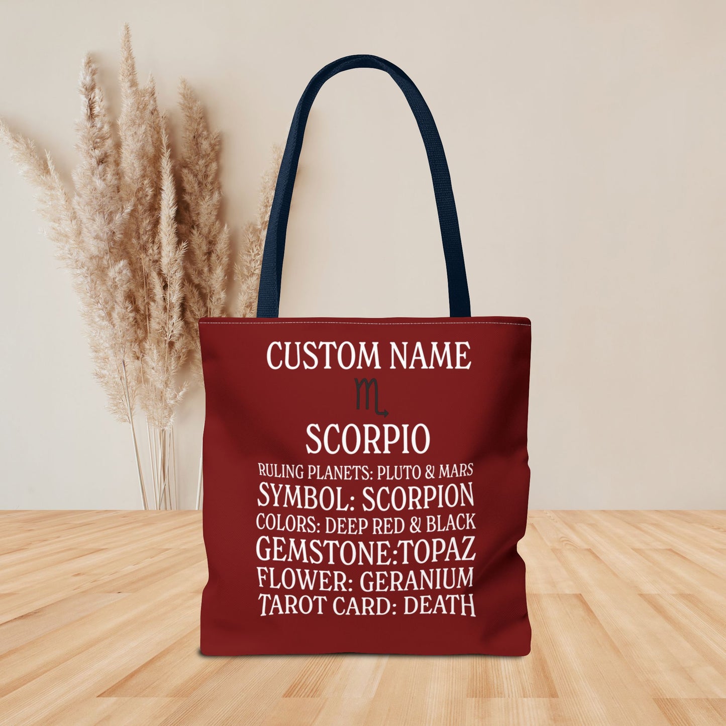 SCORPIO Tote Bag with Custom Name