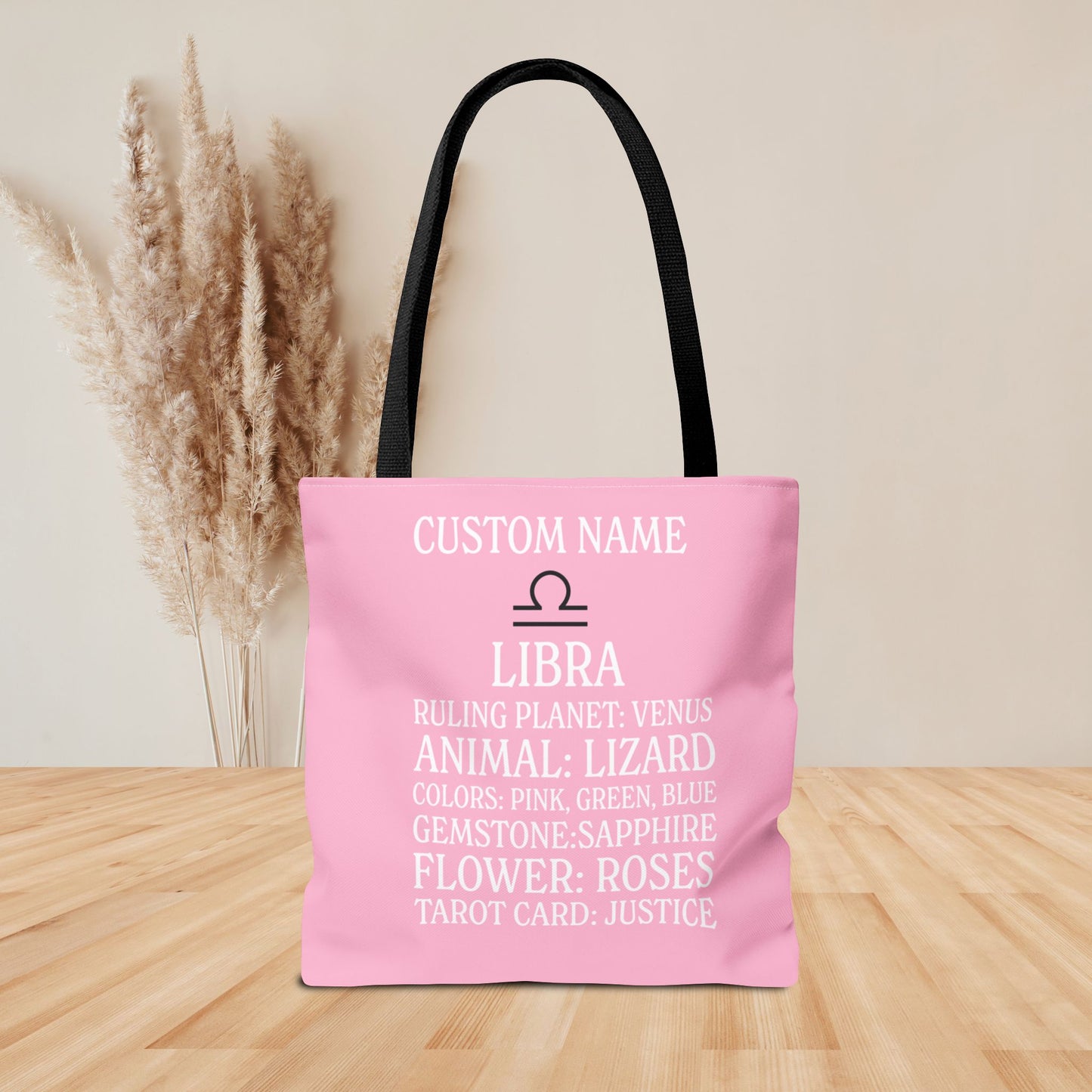 LIBRA Tote Bag with Custom Name