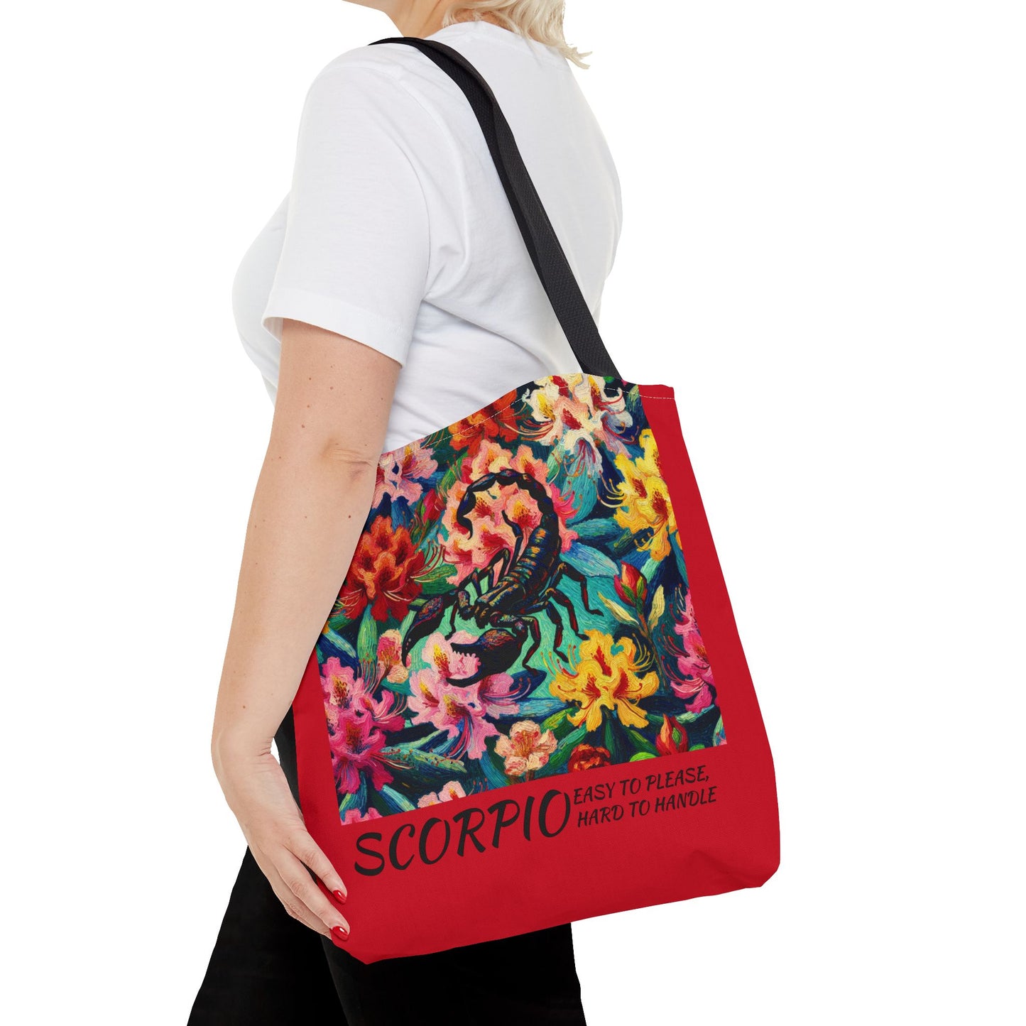 SCORPIO Geranium Art Gifted Yoga Weekender Bag Scorpio Personal Weekender Tote Bag Personal-Tote-Gift Astrology Gifte d for Scorpio Birthday