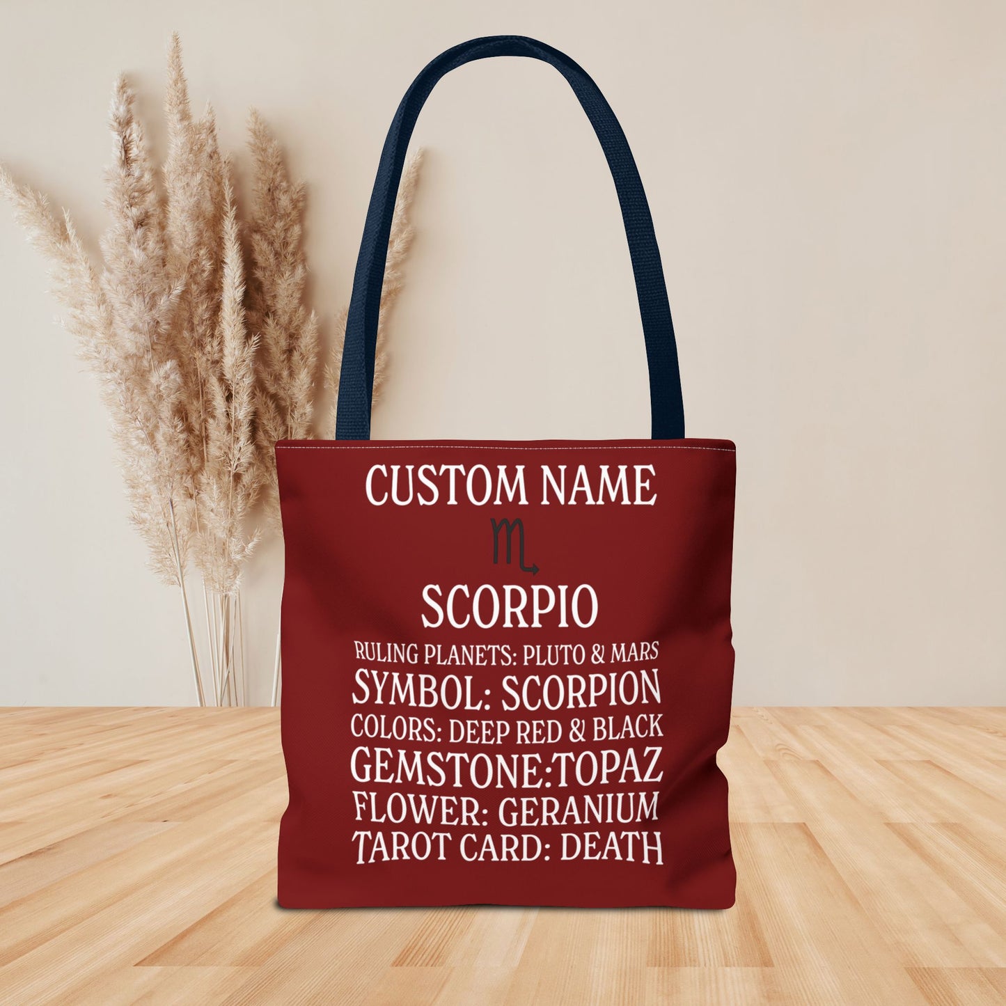 SCORPIO Tote Bag with Custom Name