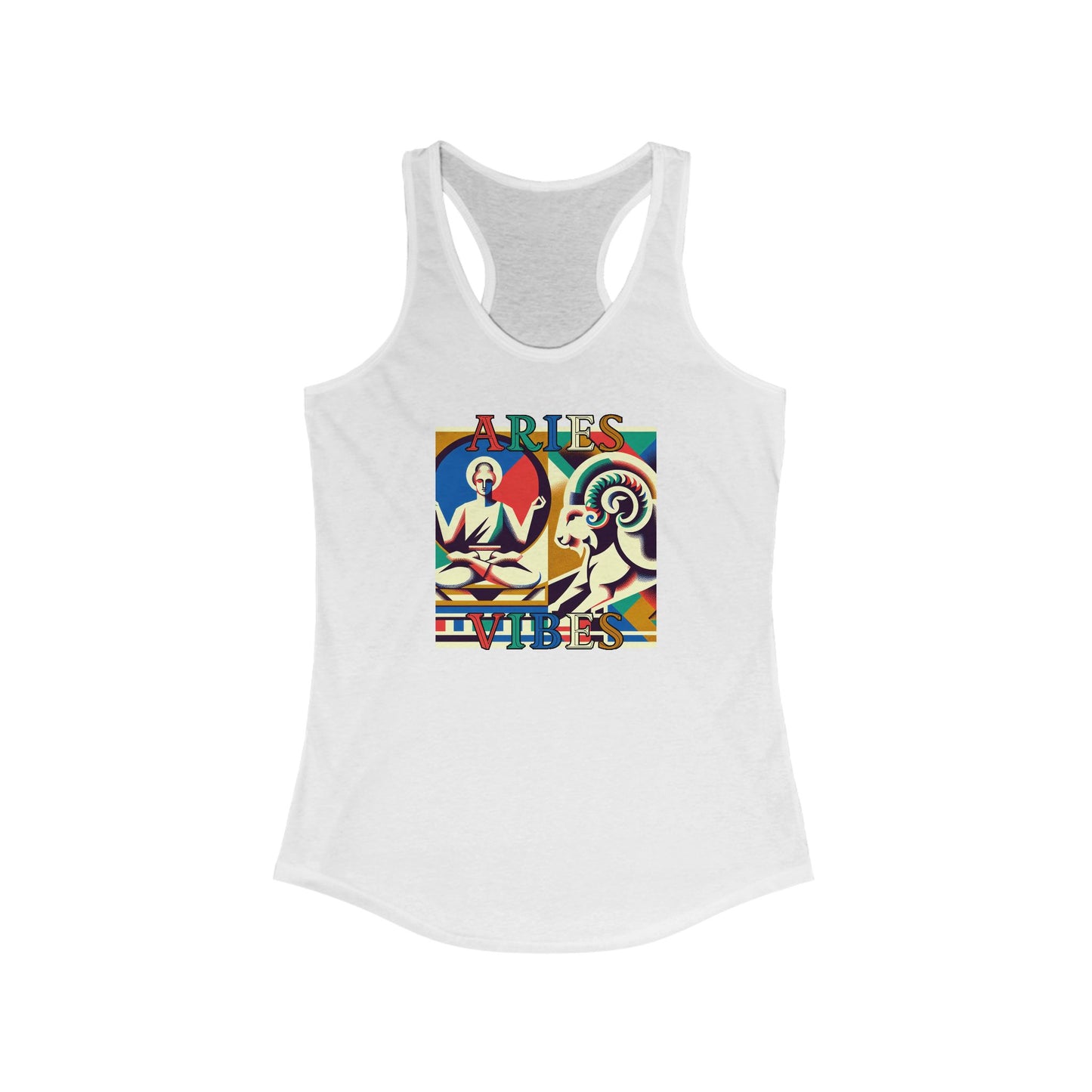 Aries Ram Yogi Colorblock Women's Ideal Racerback Tank