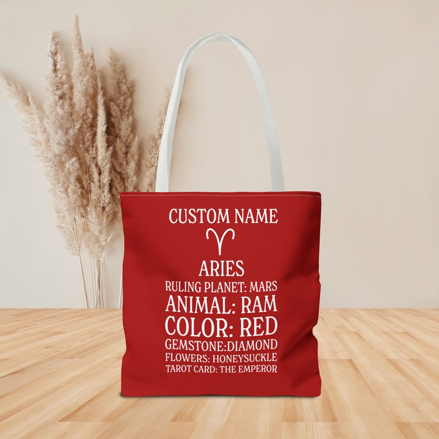 ARIES Tote Bag with Custom Name