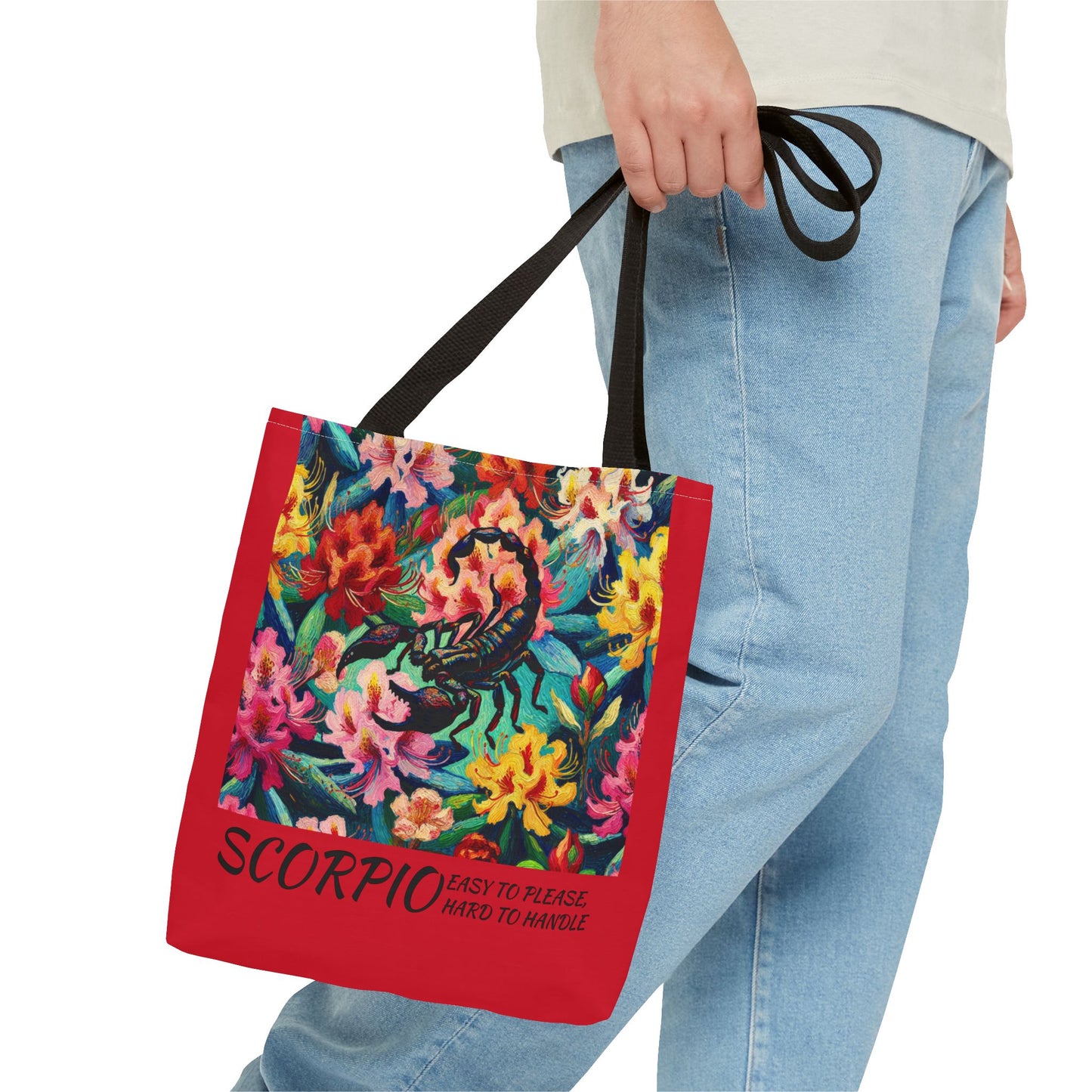 SCORPIO Geranium Art Gifted Yoga Weekender Bag Scorpio Personal Weekender Tote Bag Personal-Tote-Gift Astrology Gifte d for Scorpio Birthday