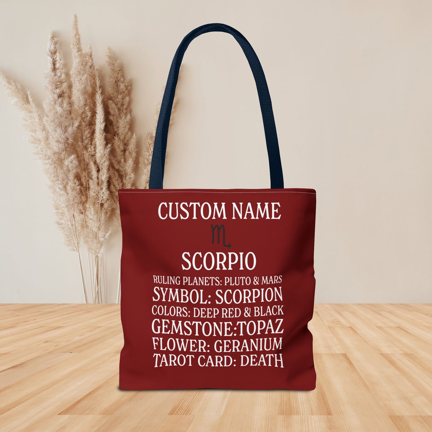 SCORPIO Tote Bag with Custom Name